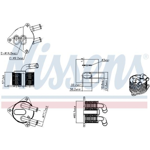 NISSENS Ölkühler, Automatikgetriebe ** FIRST FIT ** 91510