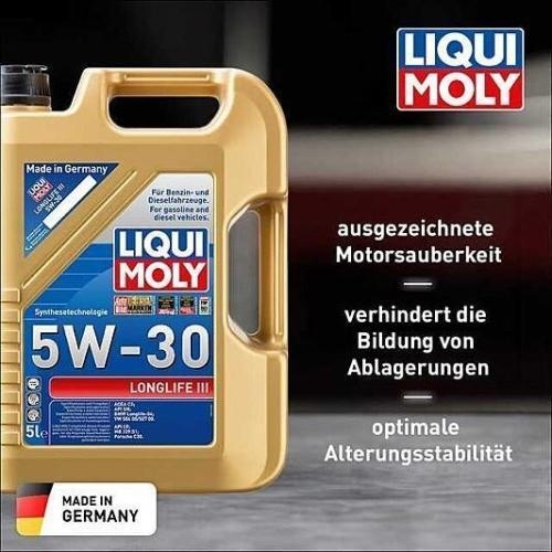 Liqui Moly Longlife III Motoröl 5W-30, 15-Liter, VW 504 00, VW 507 00 - 20647