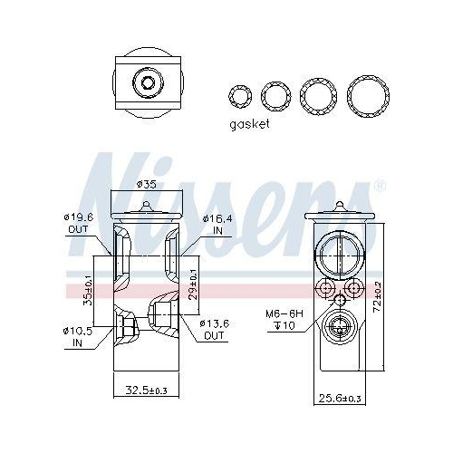 NISSENS Expansionsventil, Klimaanlage ** FIRST FIT ** 999288
