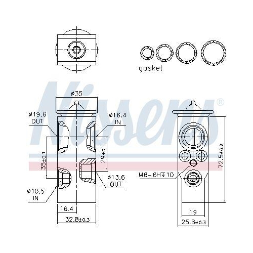 NISSENS Expansionsventil, Klimaanlage ** FIRST FIT ** 999369