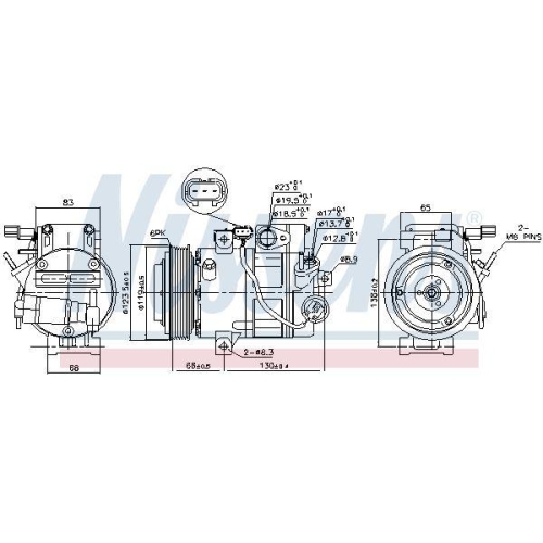 NISSENS Kompressor, Klimaanlage ** FIRST FIT ** 890687