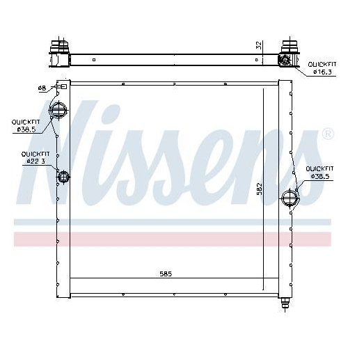 NISSENS Kühler, Motorkühlung ** FIRST FIT ** 60826