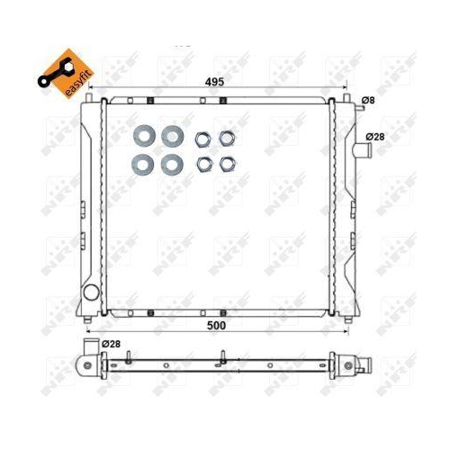 NRF K&uuml;hler, Motork&uuml;hlung EASY FIT 58107