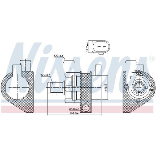 NISSENS Zusatzwasserpumpe (Kühlwasserkreislauf) 831069