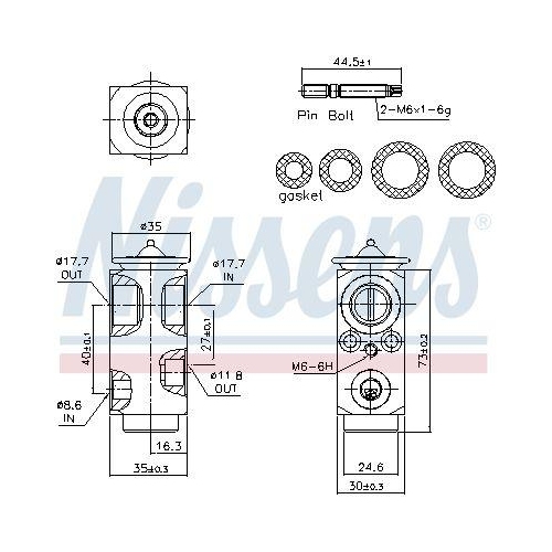 NISSENS Expansionsventil, Klimaanlage ** FIRST FIT ** 999364