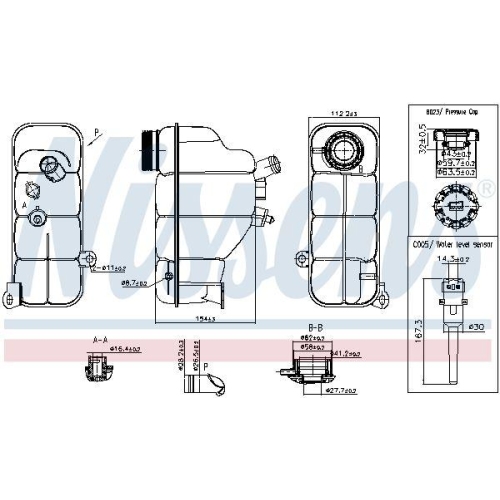 NISSENS Ausgleichsbehälter, Kühlmittel ** FIRST FIT ** 996195