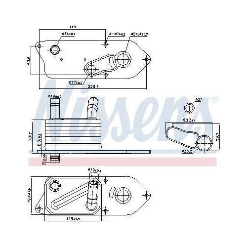 NISSENS &Ouml;lk&uuml;hler, Motor&ouml;l ** FIRST FIT ** 91543