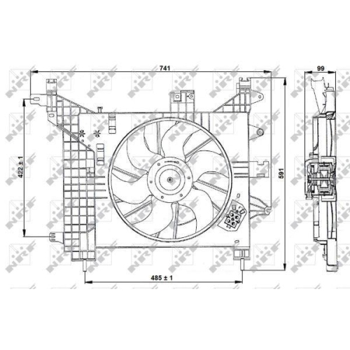 NRF L&uuml;fter, Motork&uuml;hlung 470023