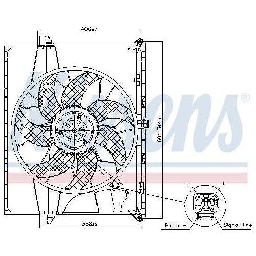 NISSENS Lüfter, Motorkühlung 85739