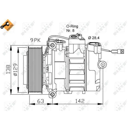 NRF Kompressor, Klimaanlage EASY FIT 32413