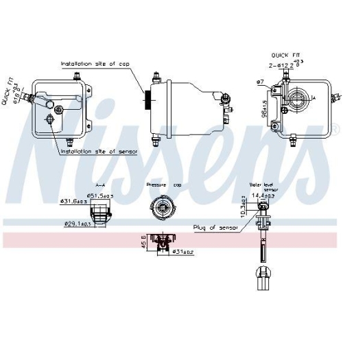 NISSENS Ausgleichsbehälter, Kühlmittel ** FIRST FIT ** 996274