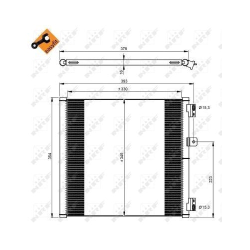 NRF Kondensator, Klimaanlage EASY FIT 350204