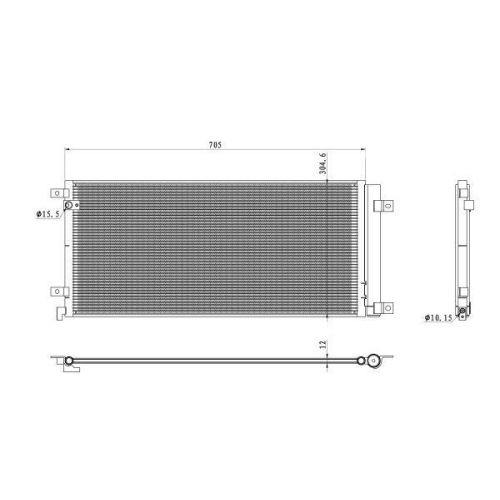 NRF Kondensator, Klimaanlage EASY FIT 350494