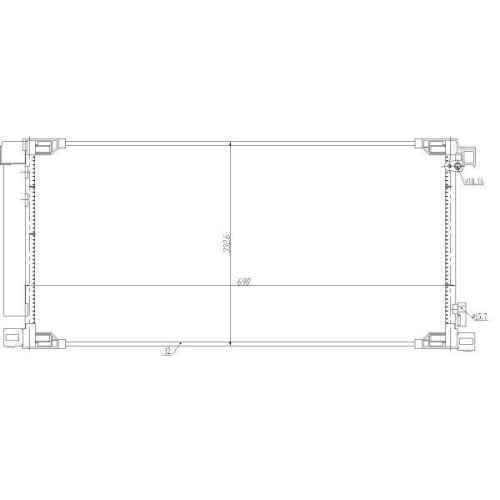 NRF Kondensator, Klimaanlage EASY FIT 350498