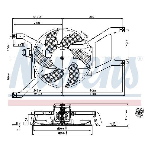 NISSENS L&uuml;fter, Motork&uuml;hlung 85709