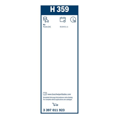 BOSCH Wischblatt Rear 3 397 011 923