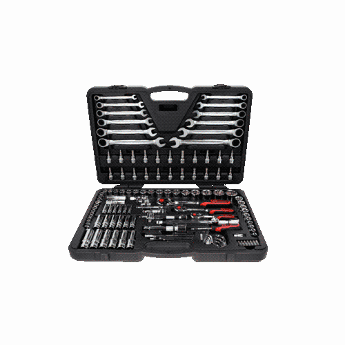 1/4 Zoll+3/8 Zoll+1/2 Zoll CHROMEplus Steckschl&uuml;ssel-Satz, 124-tlg KS TOOLS