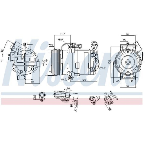 NISSENS Kompressor, Klimaanlage ** FIRST FIT ** 890910