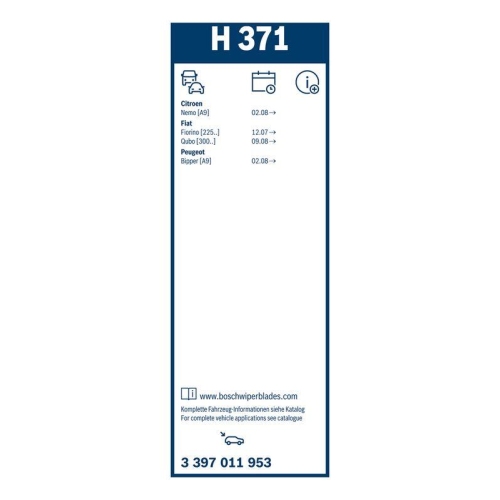 BOSCH Wischblatt Rear 3 397 011 953