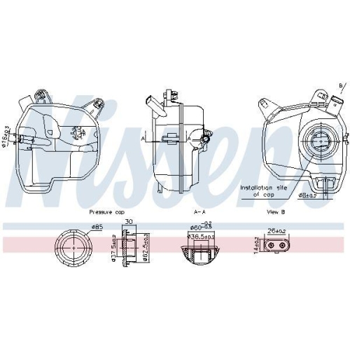 NISSENS Ausgleichsbehälter, Kühlmittel ** FIRST FIT ** 996380