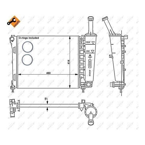 NRF K&uuml;hler, Motork&uuml;hlung EASY FIT 53526