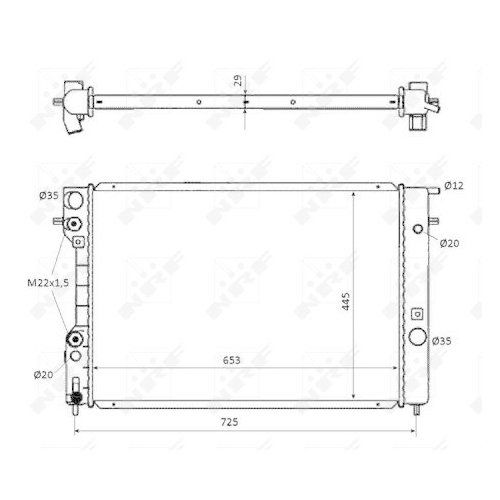 NRF Kühler, Motorkühlung EASY FIT 53871