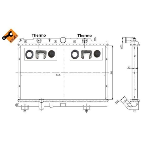 NRF K&uuml;hler, Motork&uuml;hlung EASY FIT 55307