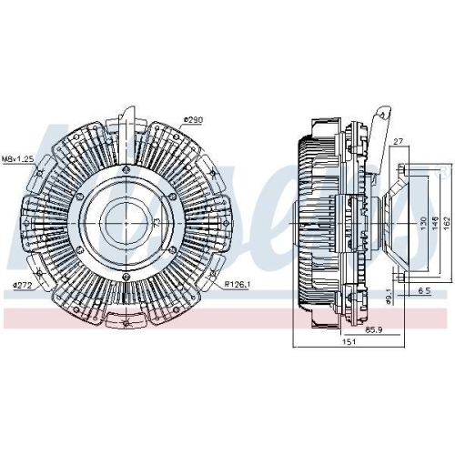 NISSENS Kupplung, Kühlerlüfter 86152