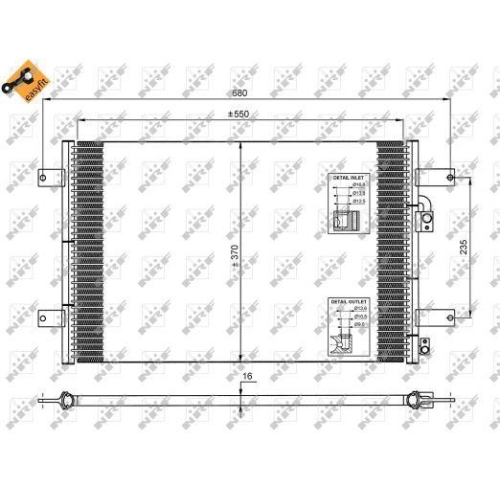NRF Kondensator, Klimaanlage EASY FIT 35249