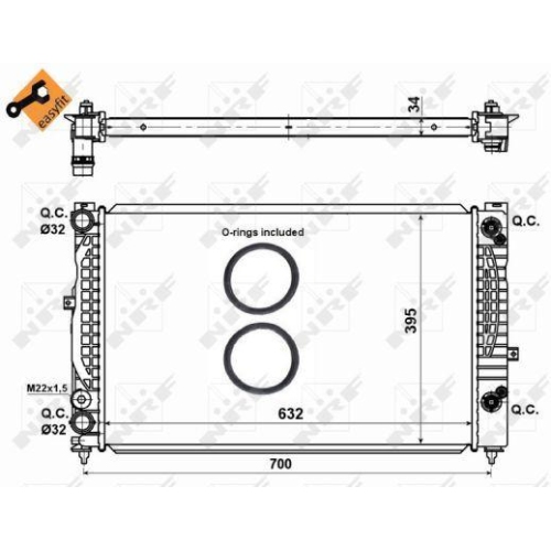 NRF Kühler, Motorkühlung EASY FIT 529504