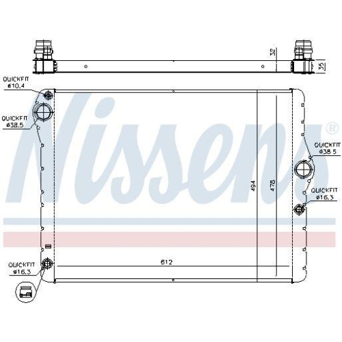 NISSENS Kühler, Motorkühlung ** FIRST FIT ** 60779
