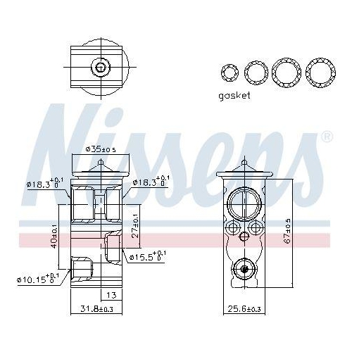 NISSENS Expansionsventil, Klimaanlage 999568