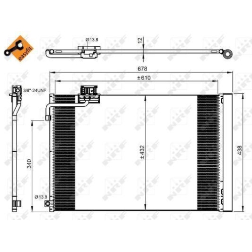 NRF Kondensator, Klimaanlage EASY FIT 350214