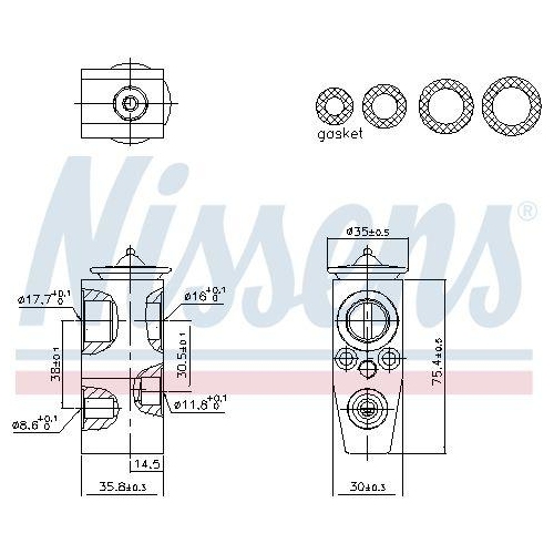 NISSENS Expansionsventil, Klimaanlage 999572