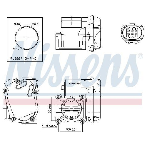 NISSENS Drosselklappenstutzen ** FIRST FIT ** 955040