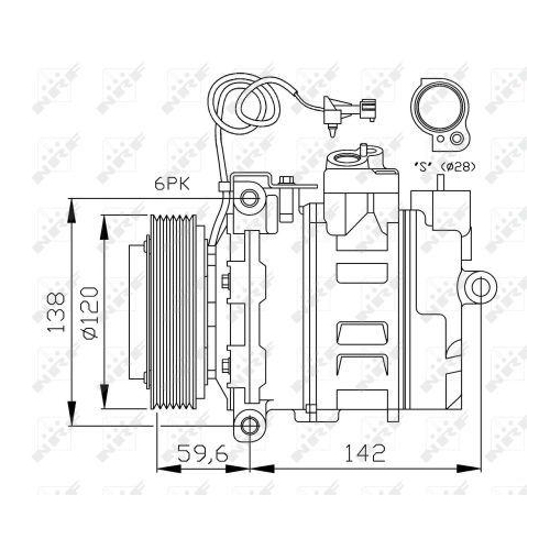 NRF Kompressor, Klimaanlage EASY FIT 32377
