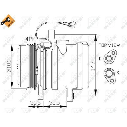 NRF Kompressor, Klimaanlage EASY FIT 32436
