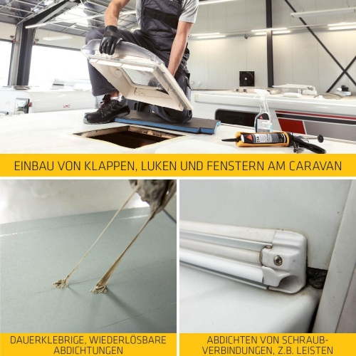 Sika Lastomer 514 schwarz 310ml Butyldichtstoff dauerelastisch abtupfbar 780435