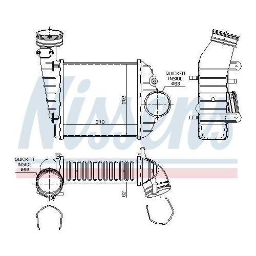 NISSENS Ladeluftkühler ** FIRST FIT ** 96469