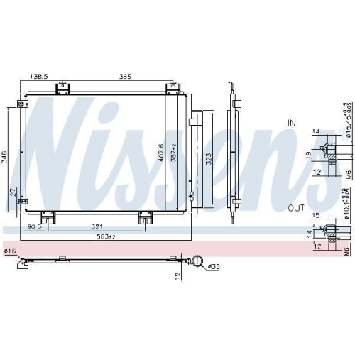 NISSENS Kondensator, Klimaanlage ** FIRST FIT ** 941342