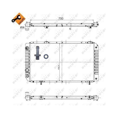 NRF K&uuml;hler, Motork&uuml;hlung EASY FIT 52063
