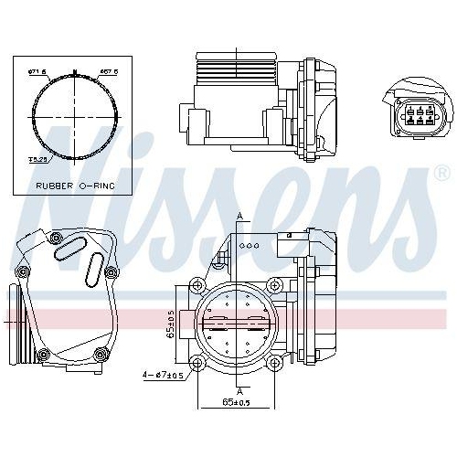 NISSENS Drosselklappenstutzen ** FIRST FIT ** 955041