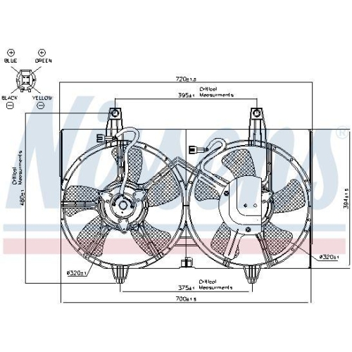 NISSENS L&uuml;fter, Motork&uuml;hlung 85280