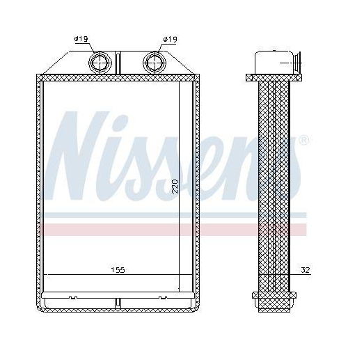 NISSENS W&auml;rmetauscher, Innenraumheizung 70234