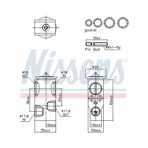 NISSENS Expansionsventil, Klimaanlage ** FIRST FIT ** 999437