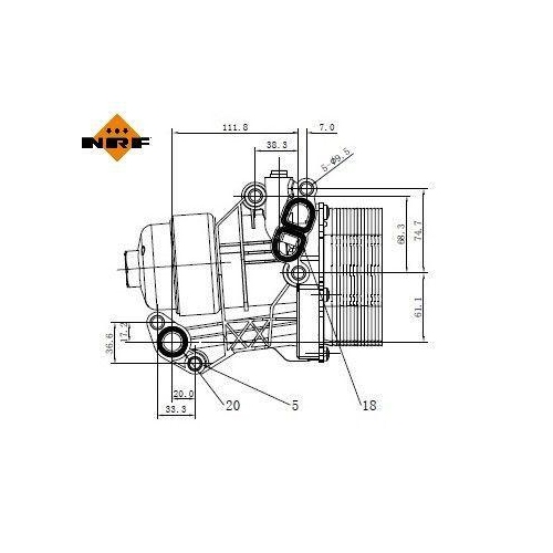 NRF Gehäuse, Ölfilter 31876