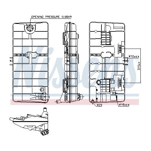 NISSENS Ausgleichsbeh&auml;lter, K&uuml;hlmittel ** FIRST FIT ** 996044