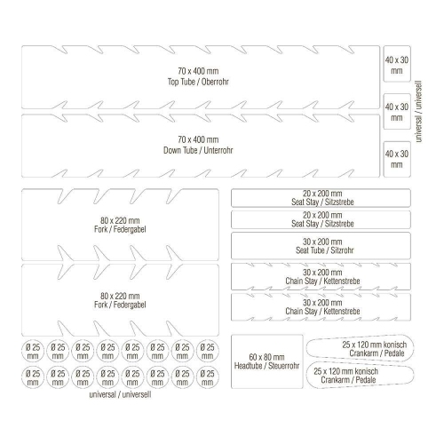Foliatec Frame Defender Lackschutz-Folie Set Bike Rahmen Gabel Schutzfolie etc