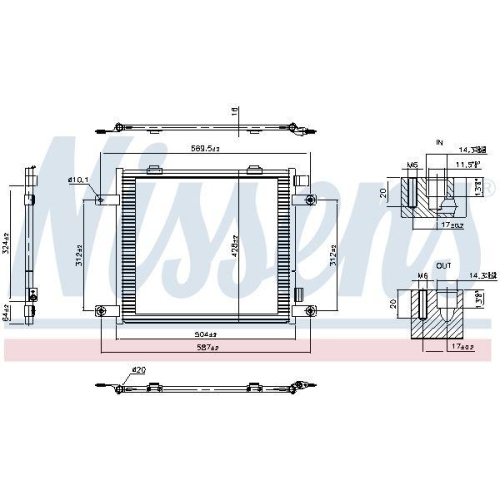 NISSENS Kondensator, Klimaanlage ** FIRST FIT ** 941408