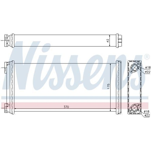 NISSENS W&auml;rmetauscher, Innenraumheizung 71927